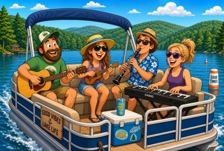 musique sur le lac