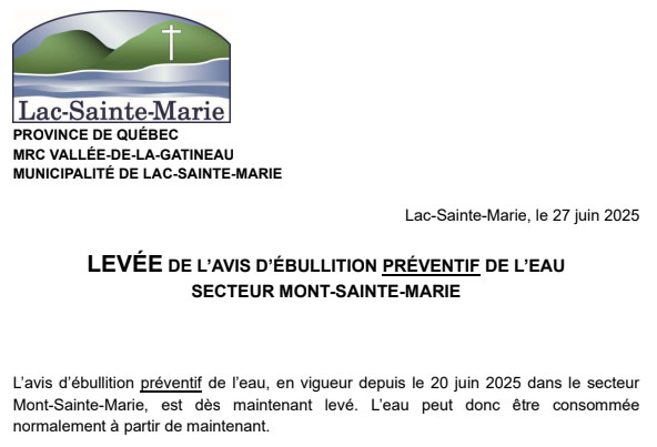 Avis levé
